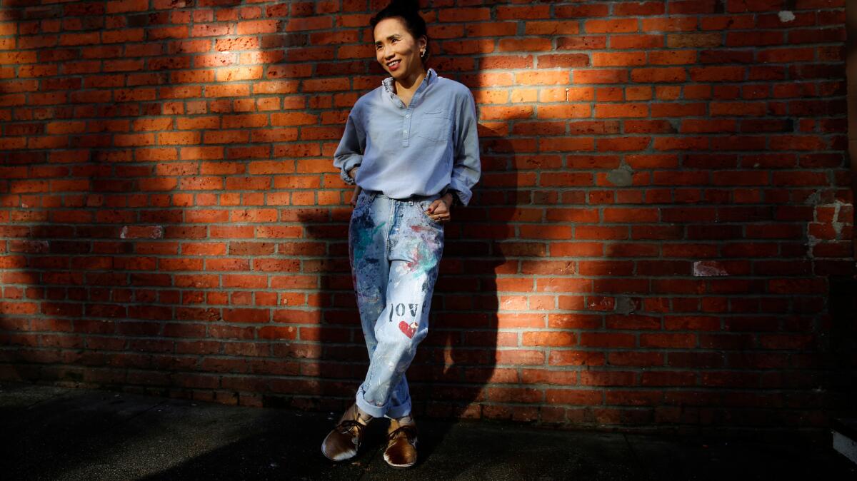 A January 2015 file photo of Nordstrom's vice president of creative projects Olivia Kim, photographed in Seattle's Pioneer Square