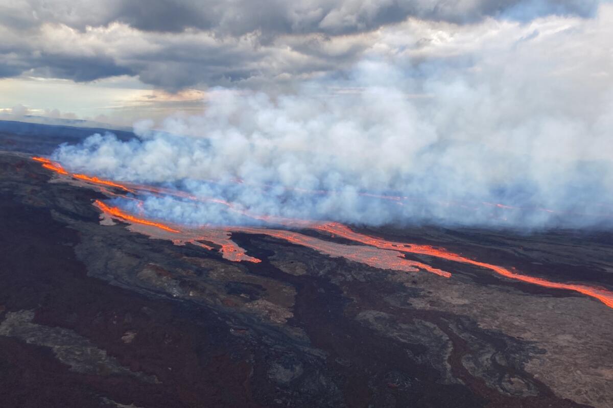 Hawaii’s Mauna Loa has started to erupt, sending volcanic ash, smoke and debris falling nearby