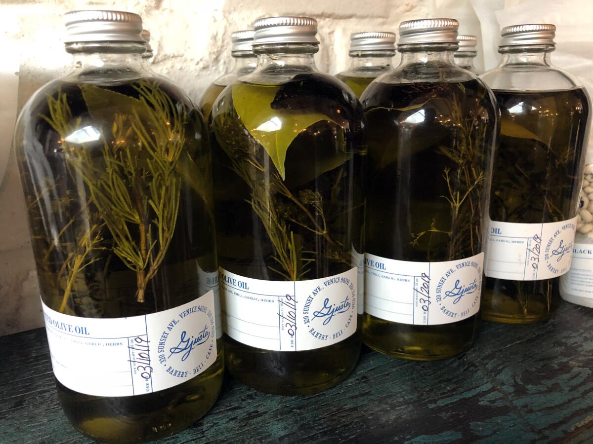 Bottles of olive oil