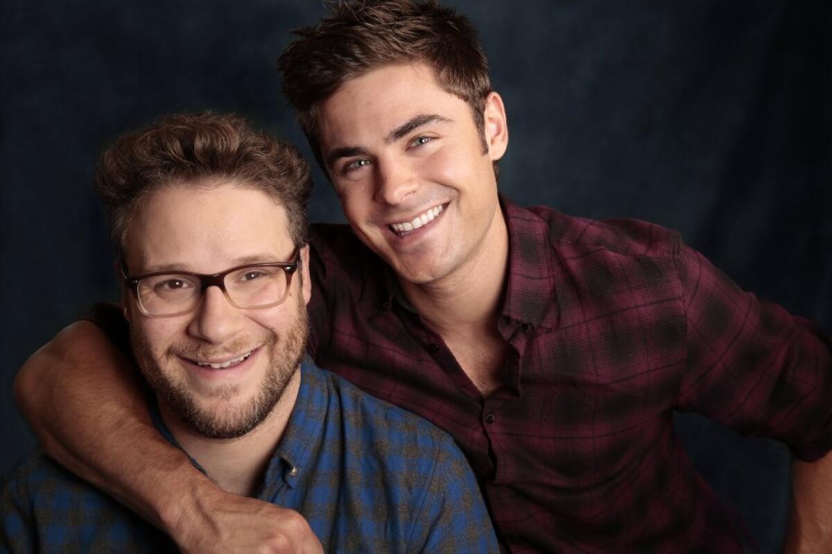 Seth Rogen and Zac Efron have plenty to smile about today as their new movie, "Neighbors," is off to a great start commercially.
