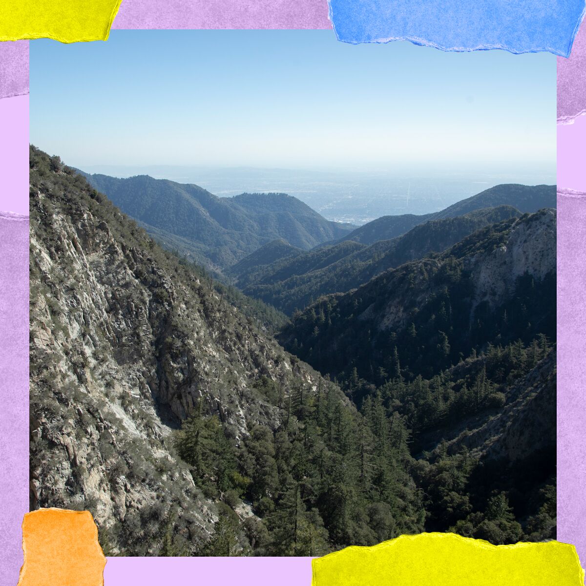 Eaton Canyon seen from the Eaton Saddle Trailhead.