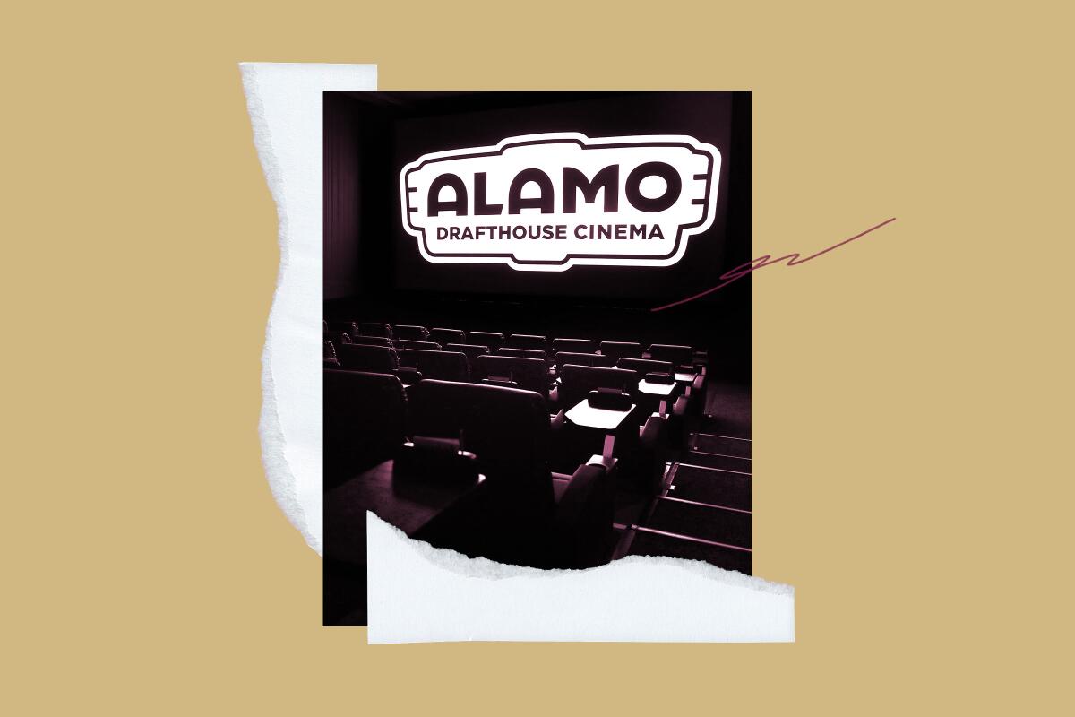 empty interior of an Alamo Drafthouse Cinema