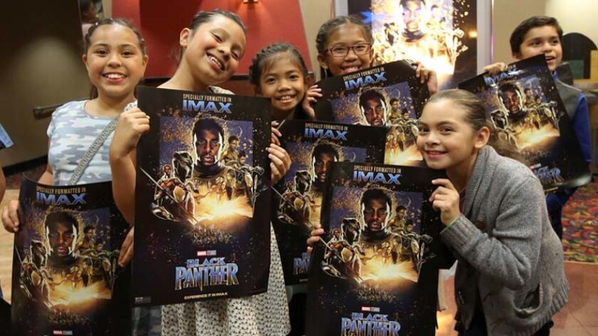 Boys & Girls Club of Long Beach members got celebrity treatment Thursday at a "Black Panther" advance screening in Long Beach.