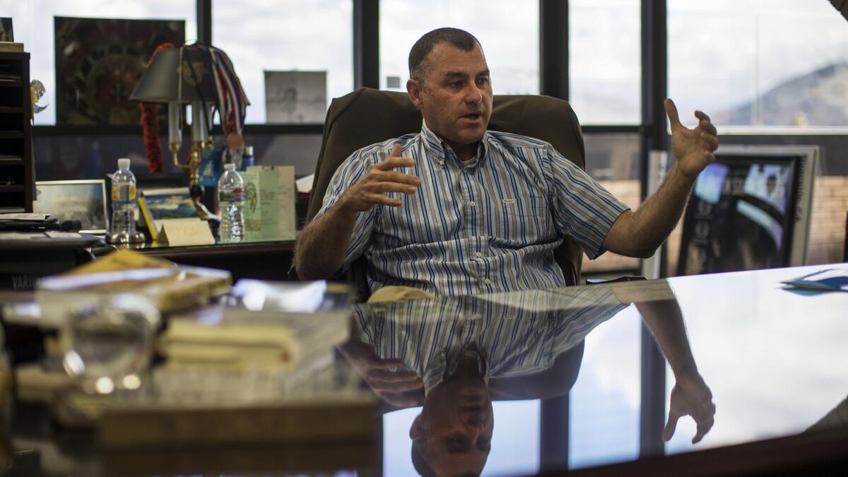 Riverside Mayor Rusty Bailey in his office.