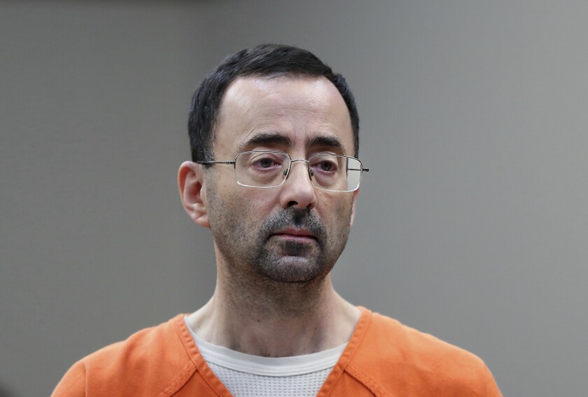 Justice Department blasts FBI work on Nassar sex abuse case - Los Angeles Times