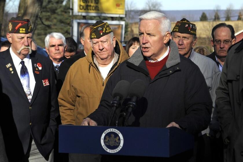 Pennsylvania Gov. Tom Corbett: He'll never have to worry where his healthcare is coming from.