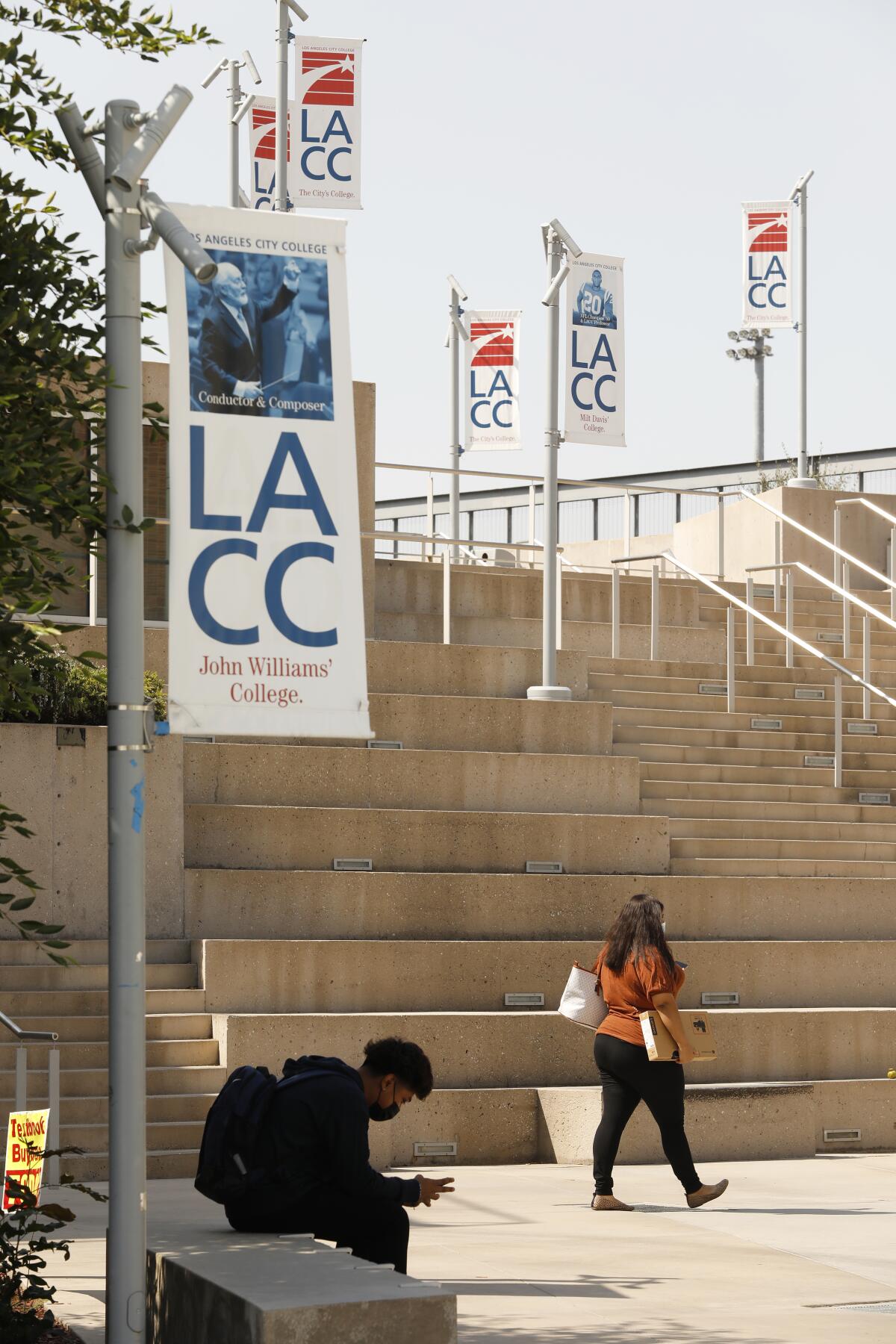 Two young adults at Los Angeles City College