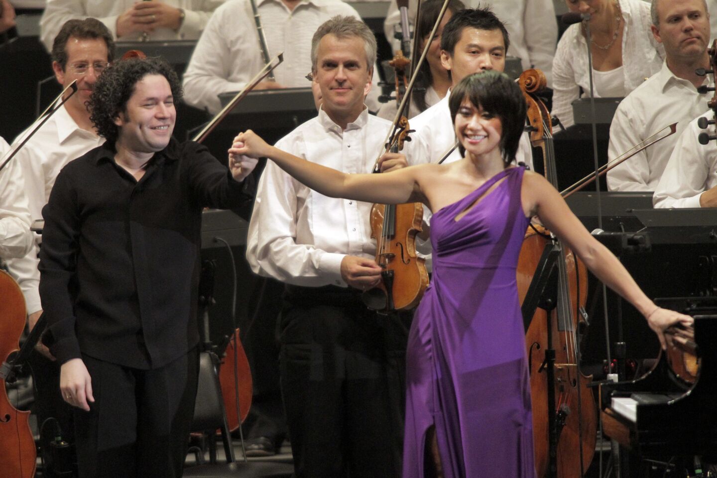 Arts and culture in pictures by The Times | Gustavo Dudamel and Yuja Wang at the Bowl