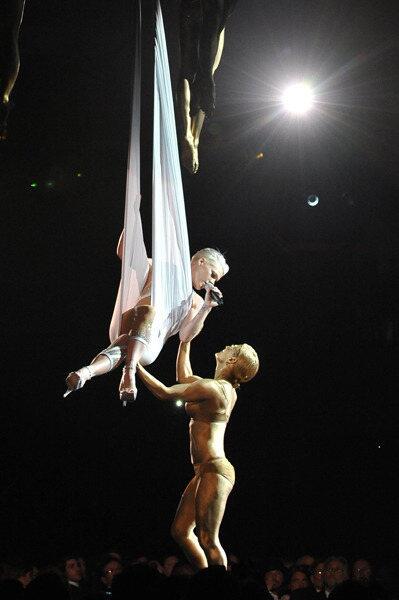Pink performs at the Grammys