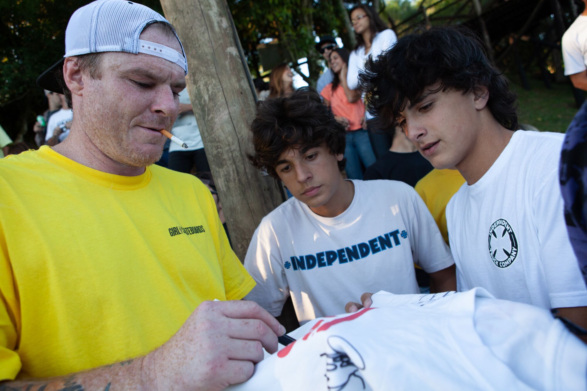 Jeff Grosso signing autographs in Porto Alegre, Brazil, on Dec. 14, 2010.