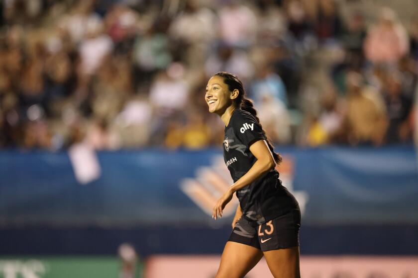 Christen Press ingresó en los últimos 10 minutos del partido disputado el jueves en Titan Stadium.