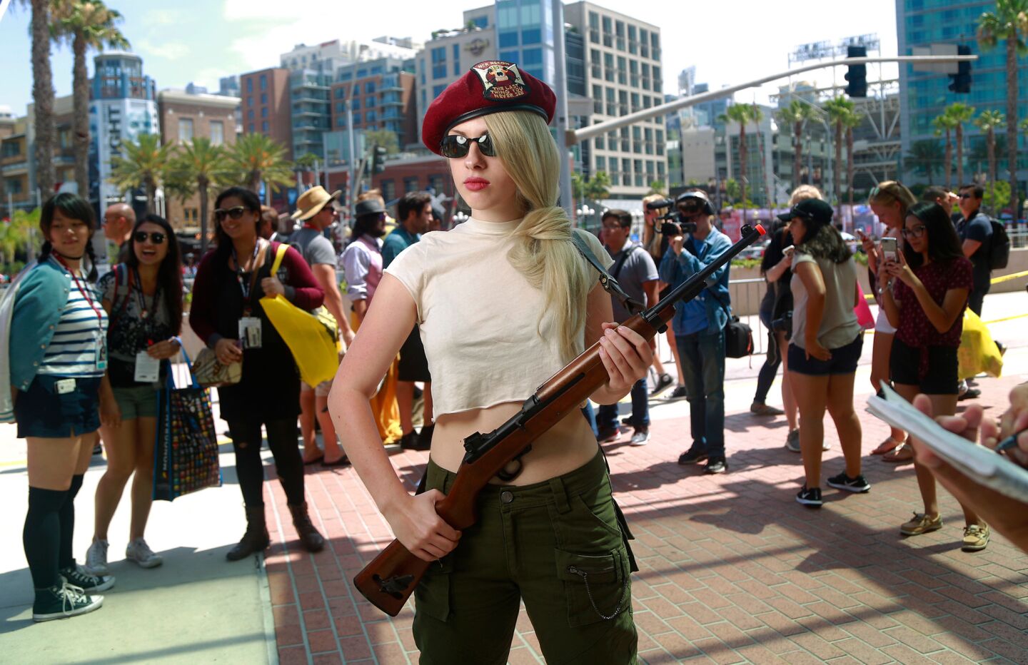 Sam Demangate of Santa Barbara dressed as Genderbent Boone at Comic-Con in San Diego on July 20.