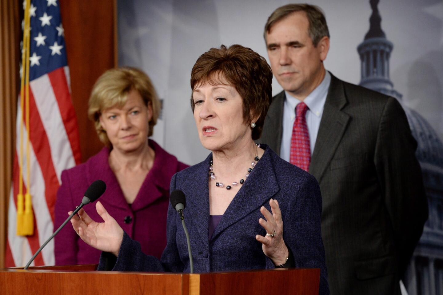 In October, at an especially bleak moment in the government shutdown, Susan Collins chose to focus on "solutions instead of blame," remembers a colleague from the other party. Collins headed to the floor, where she proposed a plan and dared her fellow legislators to "come together. We can do it. We can legislate responsibly and in good faith." Others joined in, including Maryland Democrat Barbara Mikulski and Alaska Republican Lisa Murkowski. After proposing a basic outline with a working group, others co-opted the process, but Minnesota Democrat Amy Klobuchar writes that her Republican colleague "pointed the way to consensus." Collins, who has been termed "a Republican in a state that's not, and a moderate and bipartisan in a party that's not," observes: "I don't think it's a coincidence that women were so heavily involved in trying to end this stalemate. Although we span the ideological spectrum, we are used to working together in a collaborative way." ALSO: Washington's 5 biggest 'fails' of 2013 Kindness in the world of politics? 7 uplifting examples from 2013 13 biggest political blunders of 2013 -- and what they mean for the year ahead