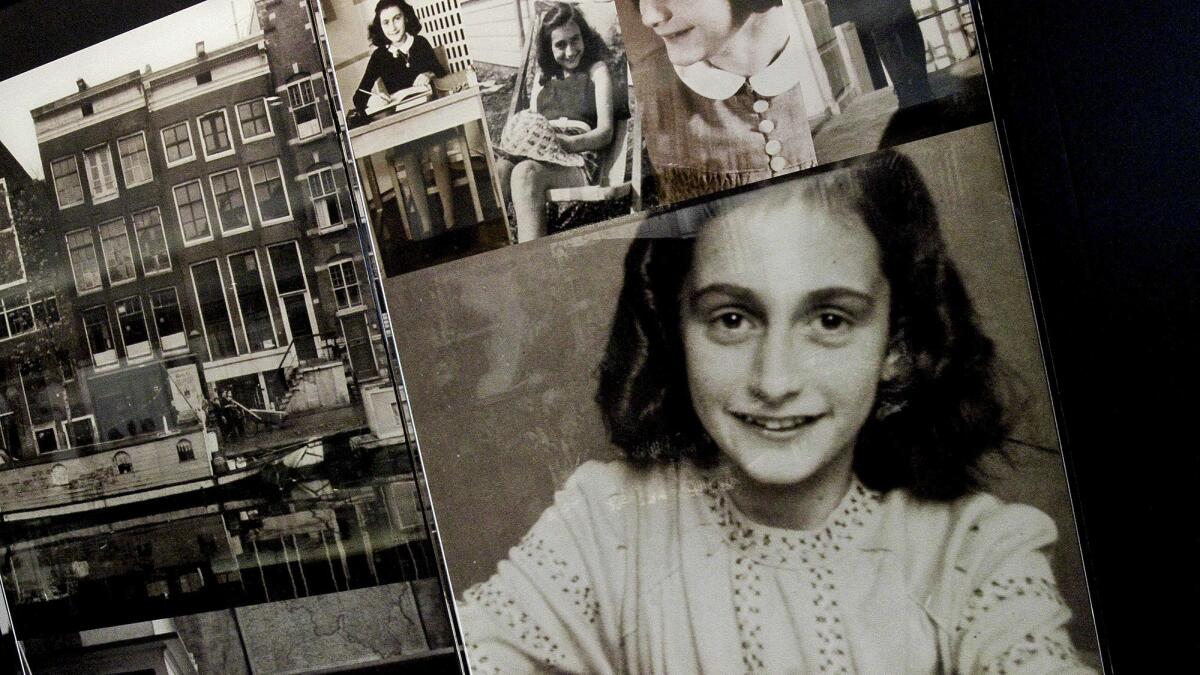 An image of Anne Frank.