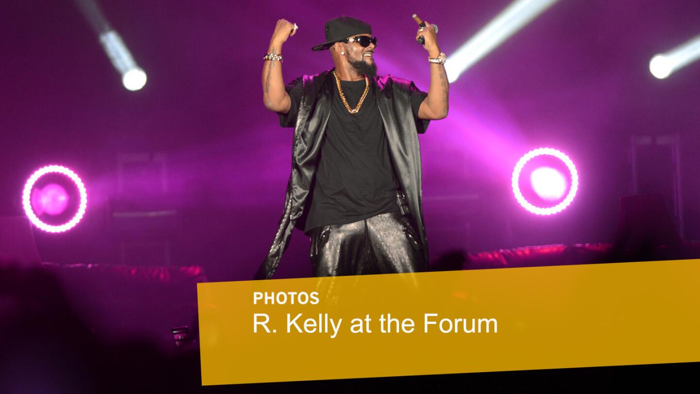 R. Kelly performs at the Forum in Inglewood.