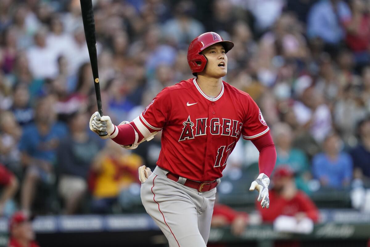 The Angels' Shohei Ohtani was named American League Most Valuable Player for his feats as a hitter and pitcher.