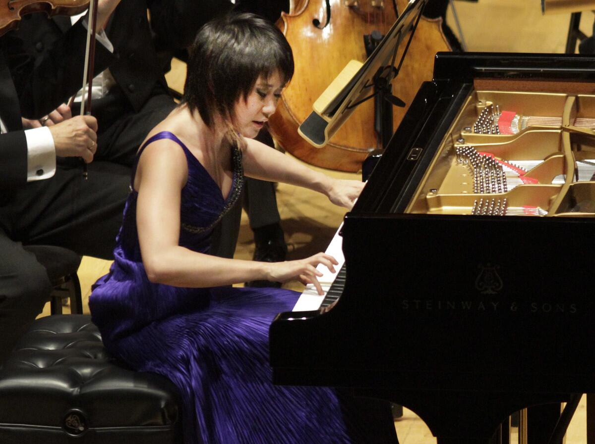 Yuja Wang was in ferocious form at Disney Hall on Thursday, performing Rachmaninoff's Third Piano Concerto with the Los Angeles Philharmonic.