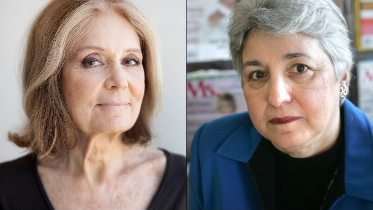Gloria Steinem, left, and Eleanor Smeal