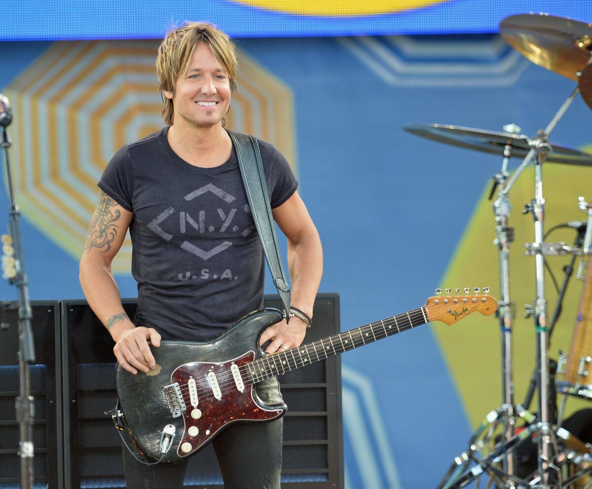 Country music singer-songwriter Keith Urban performs on ABC's "Good Morning America" at Central Park in July. He will perform Aug. 31 in Las Vegas.
