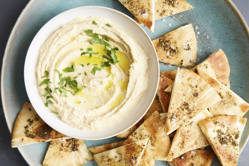 Five-minute hummus. Arguably better than this recipeÕs speed and short ingredient list is its adaptability. Eat it the first day with warm flatbread, then use it as a vehicle for leftovers. (Linda Xiao/The New York Times; Food Stylist: Monica Pierini)