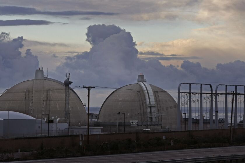 A UCLA administrator and former Public Utilities Commission President Michael Peevey discussed the possibility of the PUC supporting research with funding from a proposed $4.7-billion settlement over the cost of permanently closing the San Onofre nuclear power plant, above, according to emails released by the university.