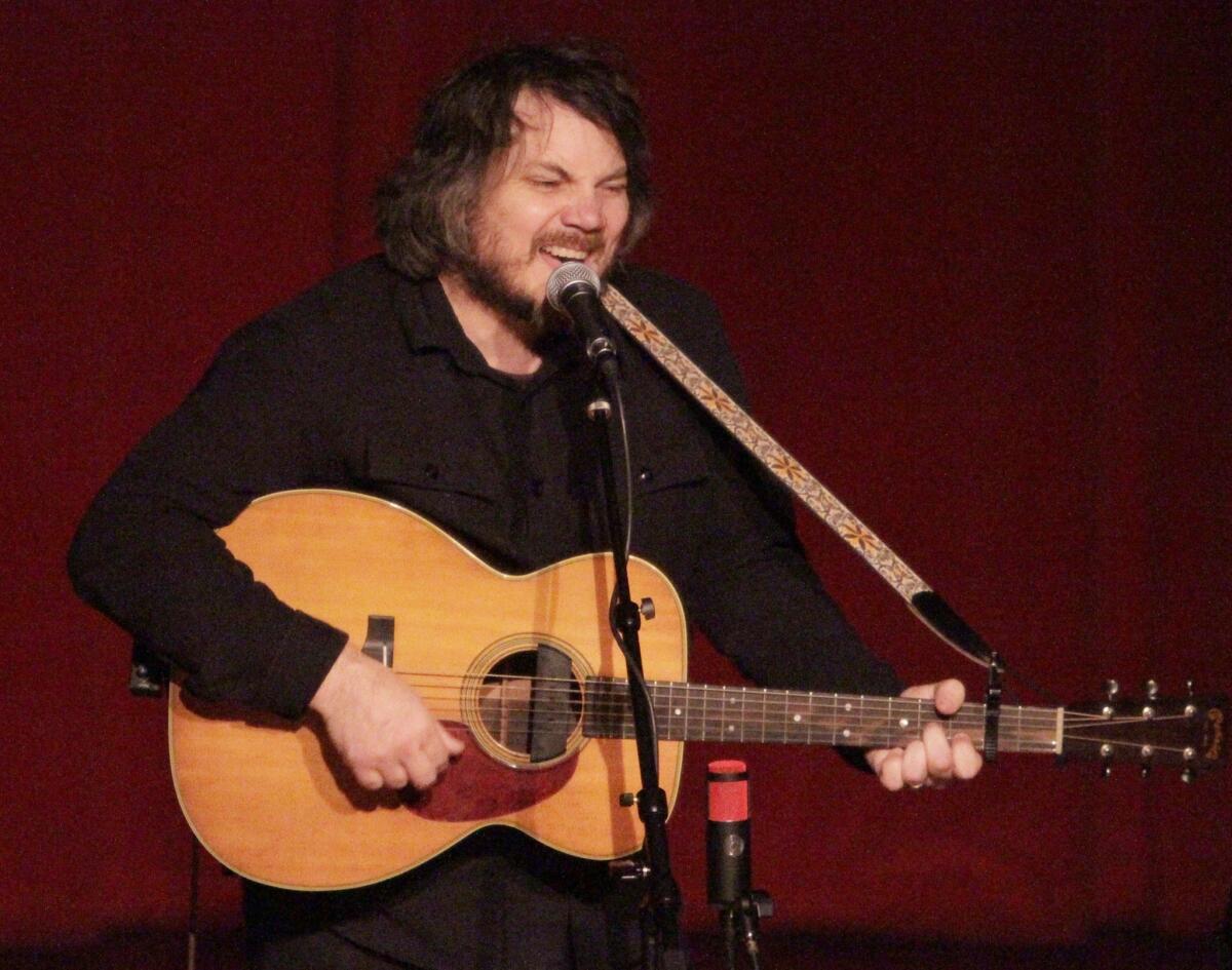 Jeff Tweedy, leader of the band Wilco, performs on the first of his four nights at Largo in Los Angeles.