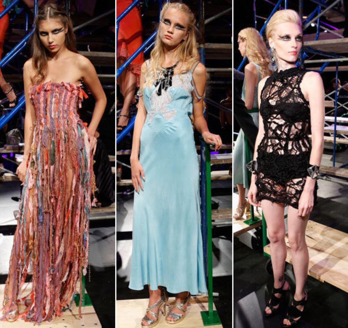 Looks from the Erickson Beamon spring-summer 2013 collection shown during New York Fashion Week.