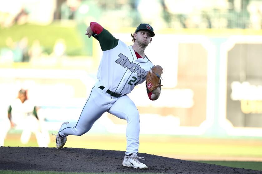 Padres pitching prospect Dylan Lesko struck out nine batters over five shutout innings in his second start with high Single-A Fort Wayne on Sept. 1, 2023.