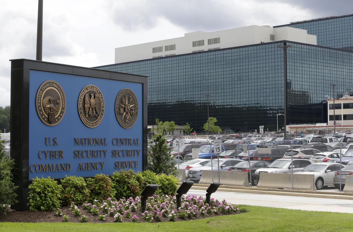 Tthe National Security Agency campus in Ft. Meade, Md., where U.S. Cyber Command is located.