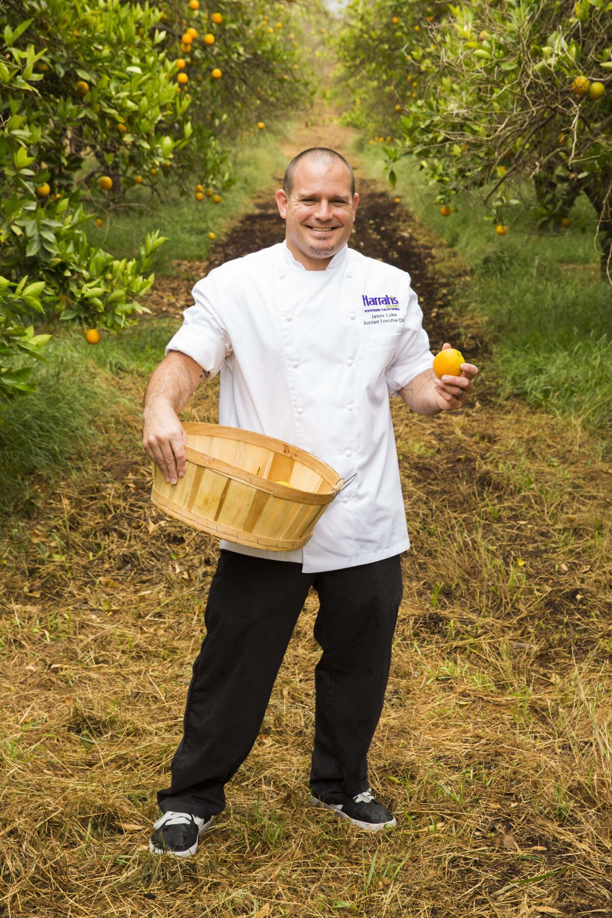 Jason Luke, an assistan chef at Harrah's Resort Southern California 
