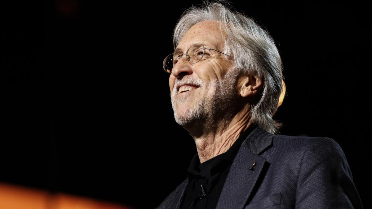 Neil Portnow, Recording Academy President/CEO, rehearses for the 60th Grammy Awards.