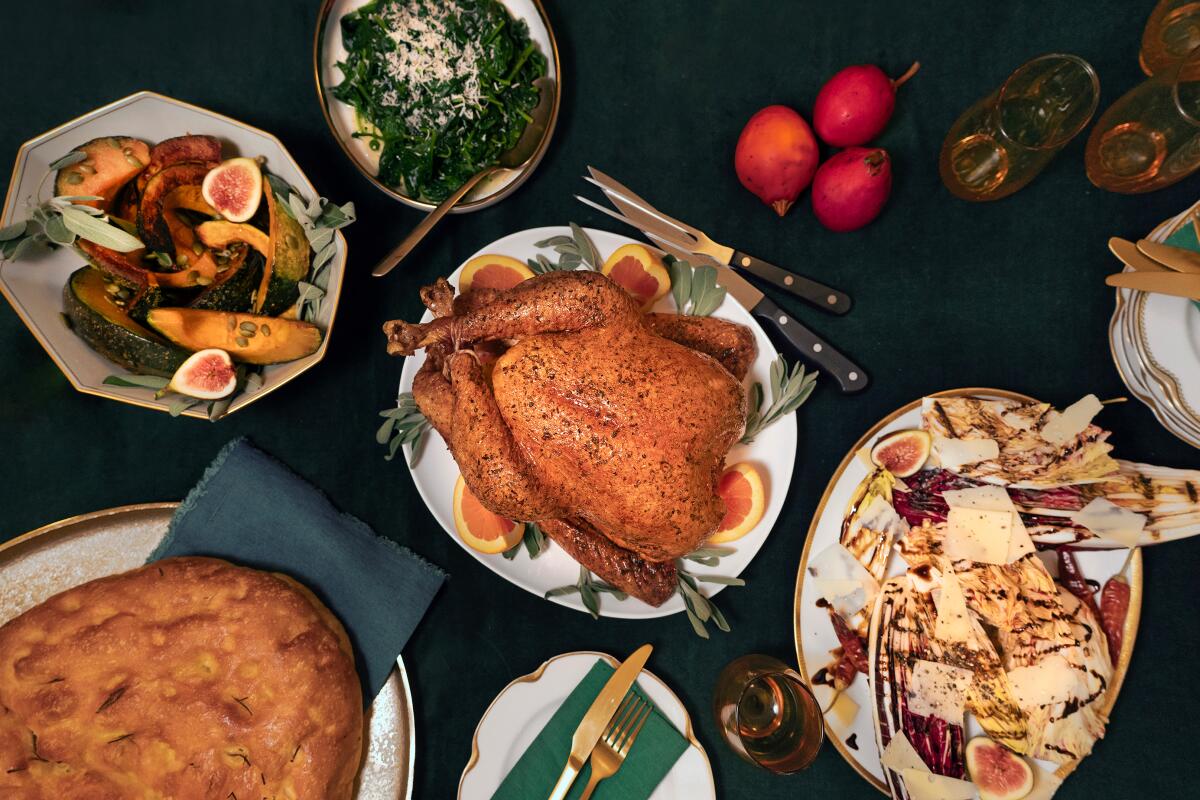 A spread of Thanksgiving dishes from Eataly.