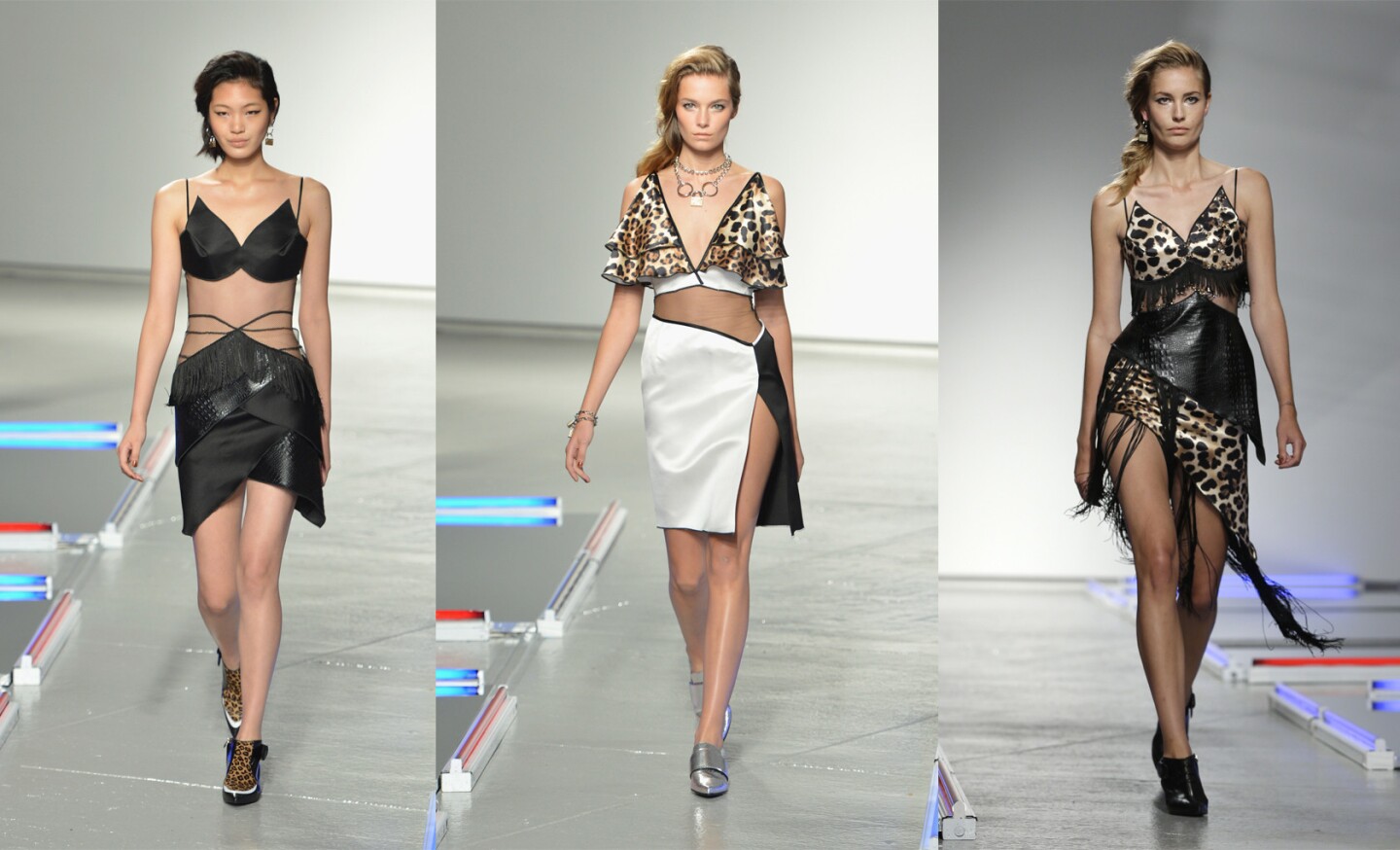 Rodarte showed styles of Los Angeles seedy street culture and blared "Welcome to the Jungle" to set the '80s/'90s vibe.