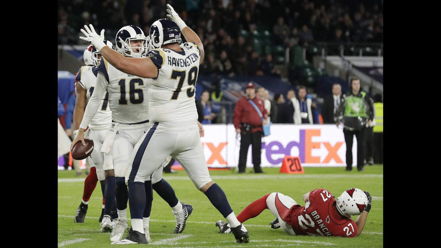 Jared Goff, Rob Havenstein, Tayon Branch