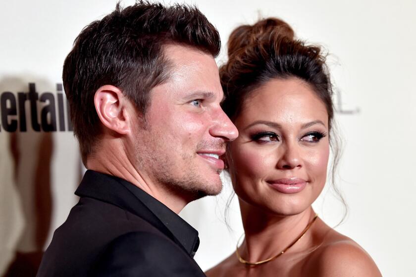 Nick and Vanessa Lachey at an Emmy Awards pre-party in September 2015.