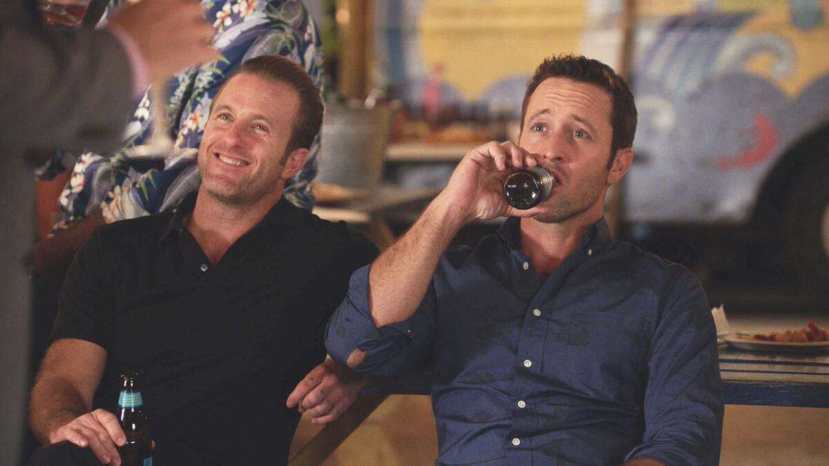 CBS considered Kim and Park supporting actors to the show’s two white leading men, Scott Caan, left, and Alex O’Loughlin.