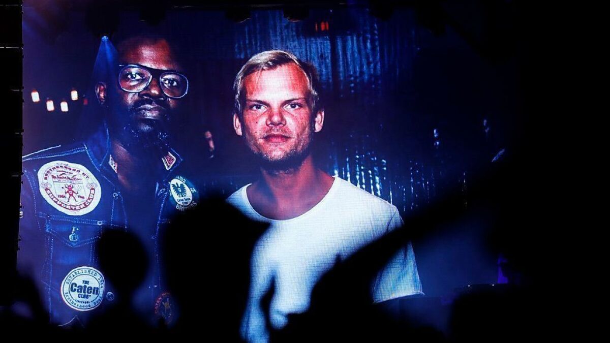 DJ Black Coffee, left, shown with Swedish DJ Avicii, who was found dead Friday while vacationing in Oman.
