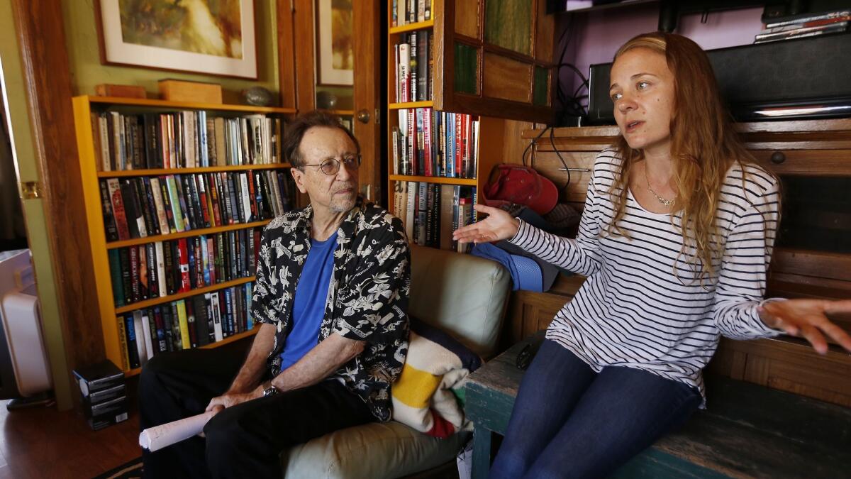 Tenants Bruce Kijewski and Kelly Day talk about their apartments in the Ellison in Venice in September 2018.