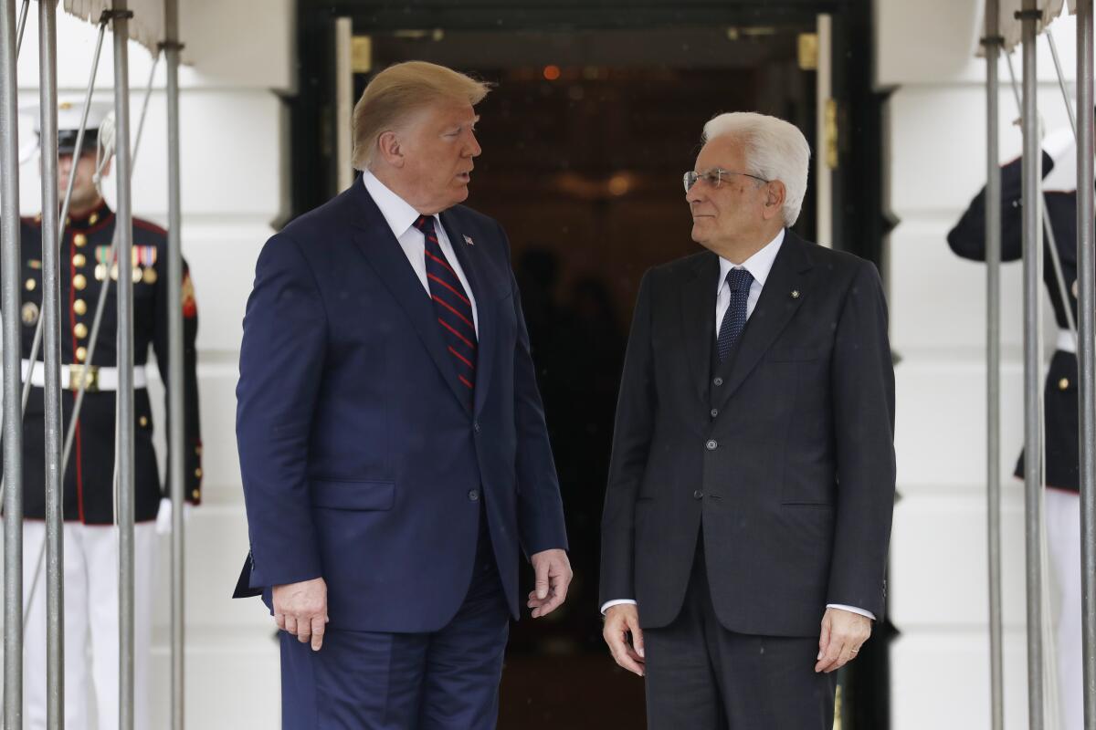 President Trump and Italian President Sergio Mattarella