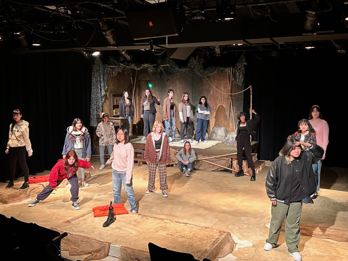 CCA’s The Tempest cast members at a rehearsal.