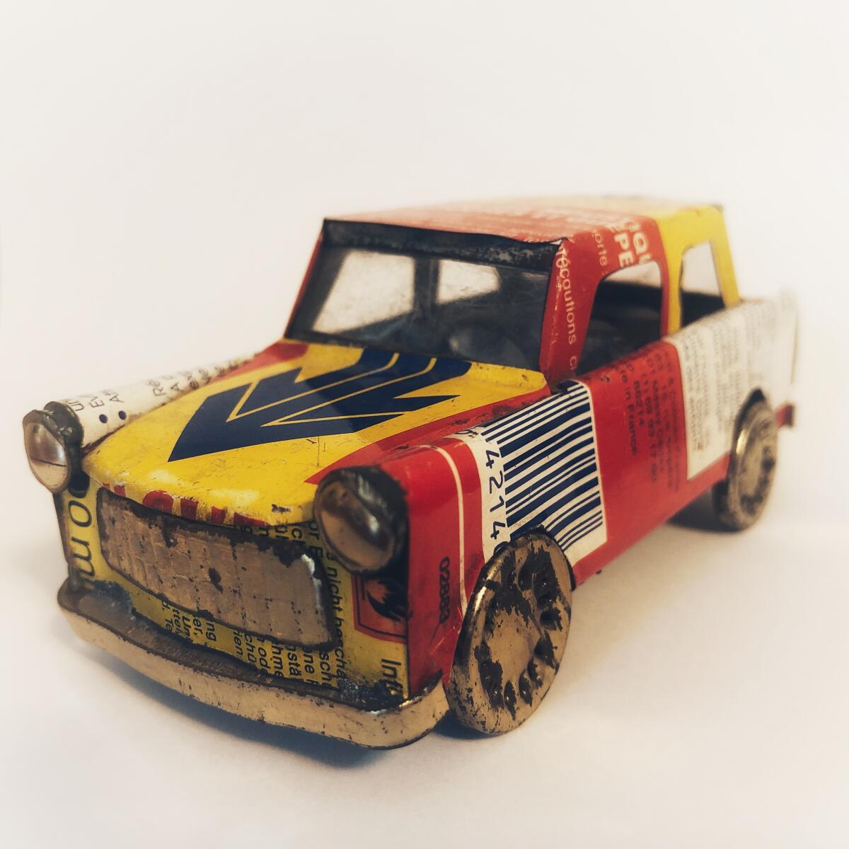 Toy Trabant, 5 inches long, Berlin, circa 1995.