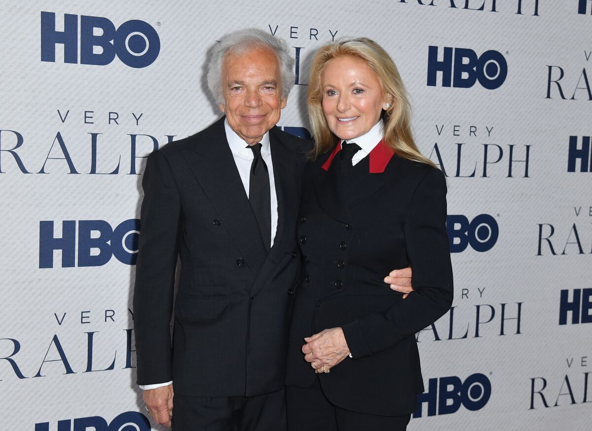 Ralph Lauren and wife Ricky at the premiere of the HBO documentary "Very Ralph."