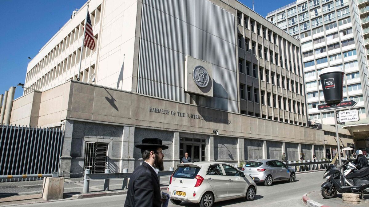 The U.S. Embassy in the Israeli coastal city of Tel Aviv.