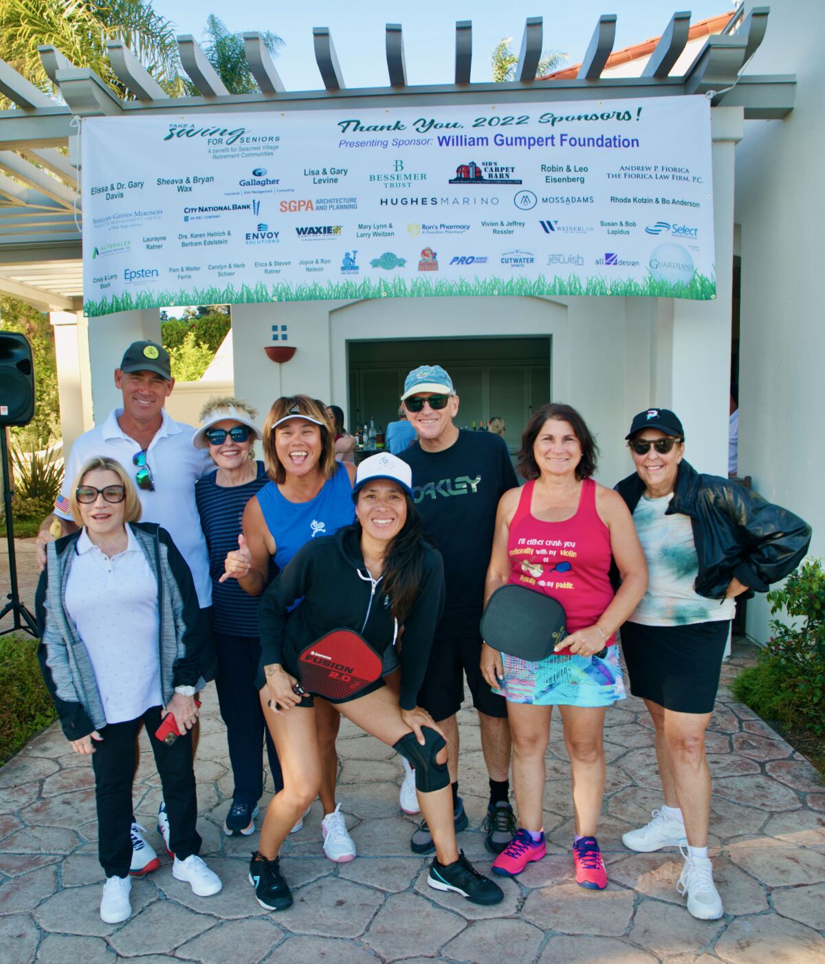 Pickleballers at the Seacrest Foundation's "Take a Swing for Seniors" event.