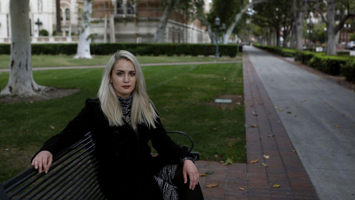 Viva Symanski, 30, was among six women who filed a lawsuit Monday against USC.
