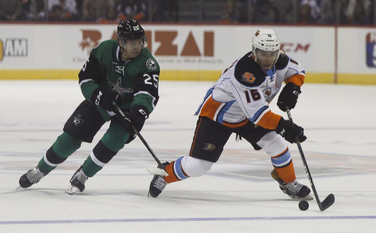 The Gulls' Austin Ortega during the third period at the Valley View Casino Center.