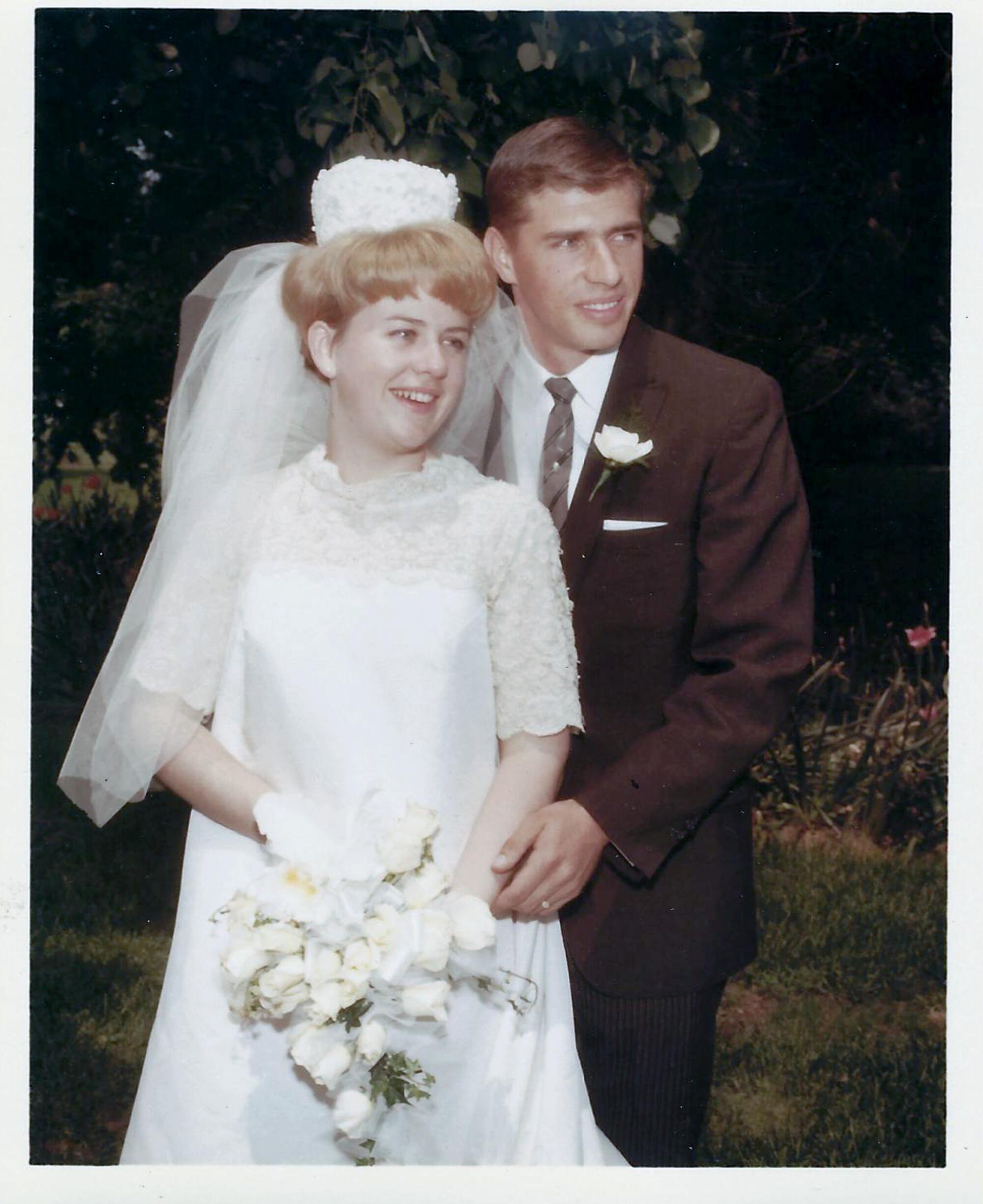 Janet and Gus Herrmann at their wedding in 1968.