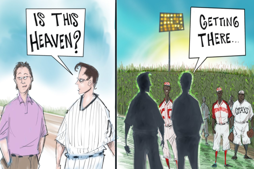 Baseball cartoon.