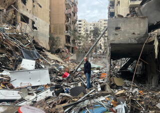 Beirut, Lebanon-Nov. 27, 2024-With news of a peace agreement, people return to their neighbo