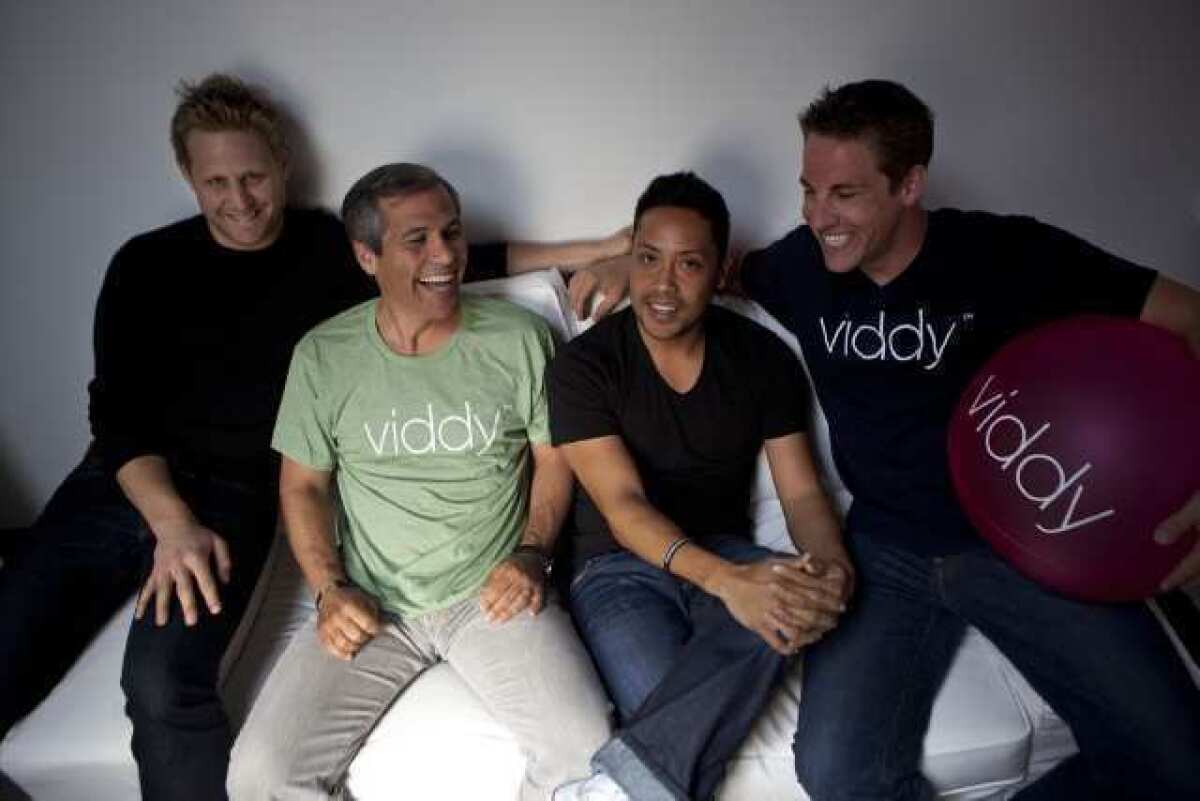 Viddy, which has been one of the hottest Los Angeles startups, has dropped chief executive Brett O'Brien, second from left.